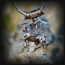 Брелок для ключей "Пегас" , бронза