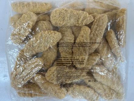 Стрипсы куриные. вес 1,115 кг