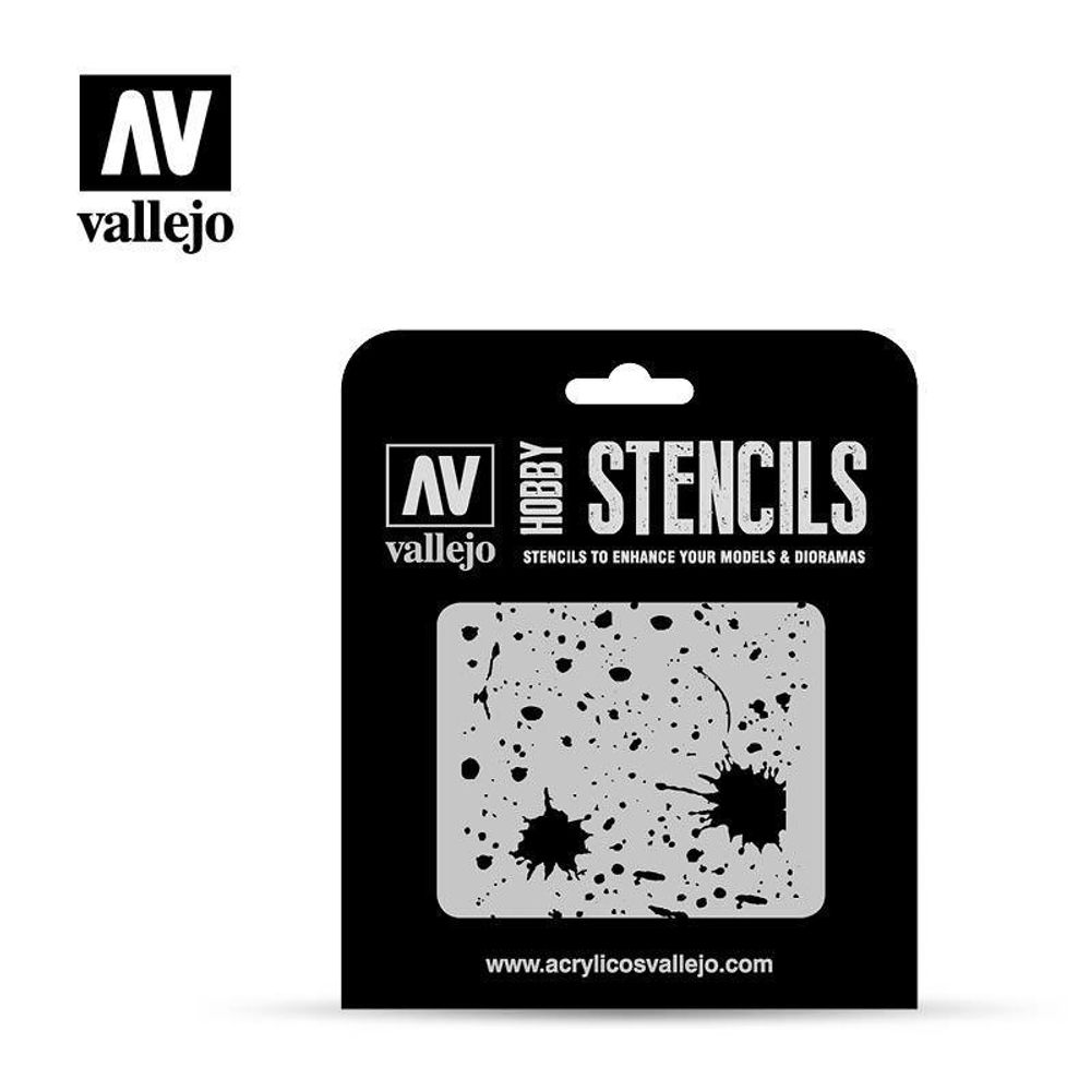 HOBBY STENCILS: SPLASH &amp; STAINS (1/35)