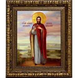 Феодор Варяг Киевский мученик. Икона на холсте.