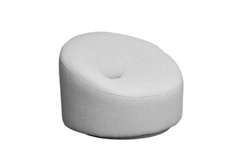 Кресло поворотное LUNA букле белый Flona SVBEG 98*90*69см