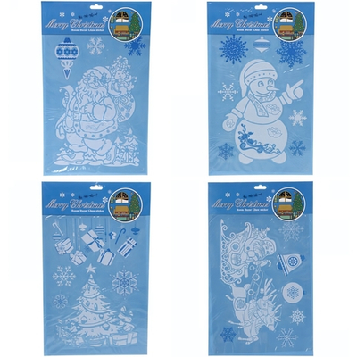 Наклейка новогодняя «Зима» , лист 23х38 см,микс