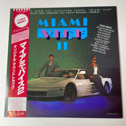 Винтажная виниловая пластинка LP Полиция Майами (2-й сезон) Miami Vice II (New Music From The Television Series) (Japan 1986) (Obi)