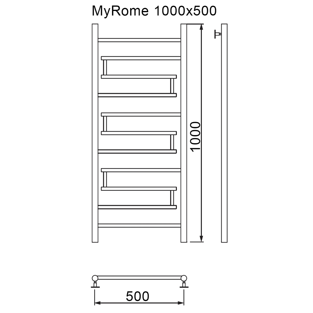 Полотенцесушитель MYFREA My Rome 100/50