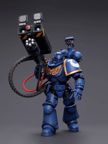 Фигурка JOYTOY Warhammer 40K Ultramarines Desolation Marine with Launcher 1:18 / Фигурка по мотивам вселенной "Warhammer 40,000", Морской пехотинец