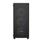 Компьютерный корпус FSP CMT196B, Без БП, 1xUSB3.0/2xUSB2.0, 4x ARGB 120mm, Glass, Black, ATX
