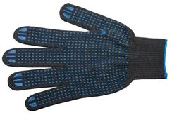 Перчатки хб, 10 класс пвх ТОЧКА 3-х нитка (черная)