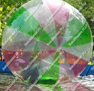 Аттракцион Водный шар ТПУ «Зелено-красный» 1,8*1,8*1,8 м