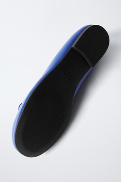 ZARA БАЗОВЫЕ БАЛЕТКИ, СИНИЙ