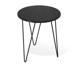 Столик журнальный SHT-CT27 (Черный муар/Черный глянец)