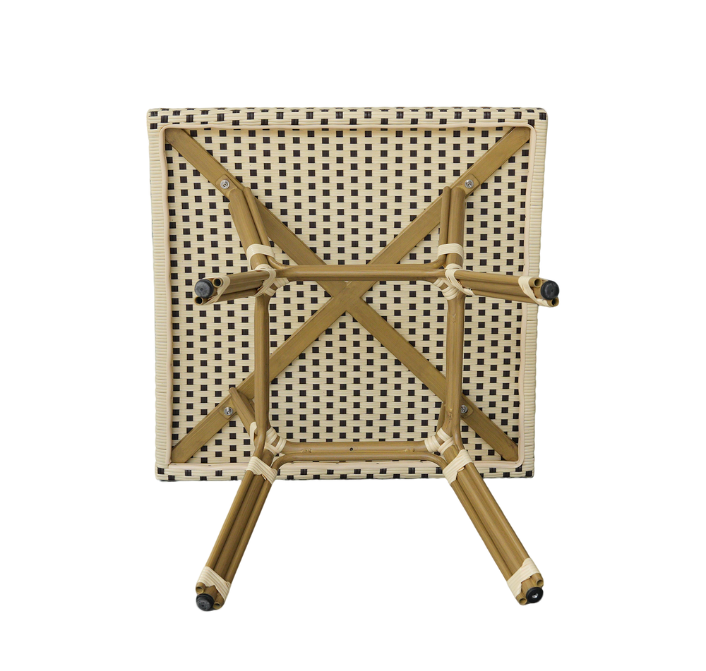 "Кабри" обеденная группа плетеная на 4 персоны, цвет бежево-коричневый