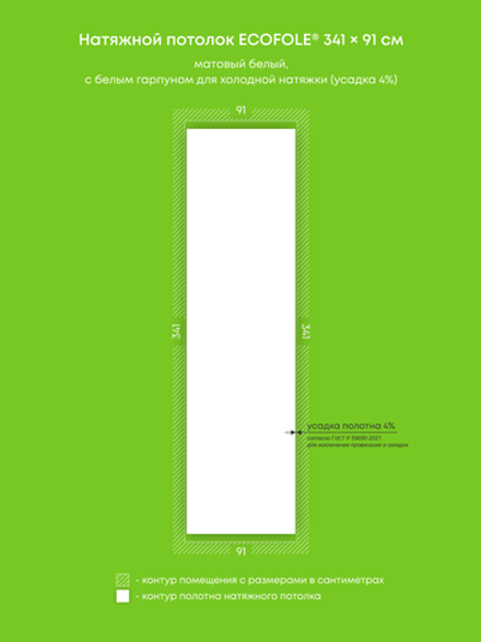 Натяжные потолки 3.1 м2, 1.8 м2