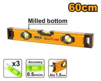 Алюминиевый фрезерованный уровень 600 мм INGCO HSL08060 INDUSTRIAL
