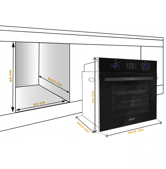 Электрический духовой шкаф Amir BE10 B Led