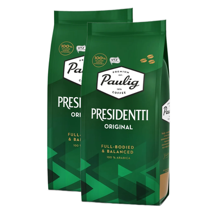 кофе в зернах Paulig Presidentti Original, 250 г (Паулиг) х 2 шт