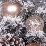 Ёлка в горшке «Нежная» 60 см, ПВХ+леска, шишки (61 ветка) (SS1902-60)