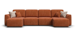 П-образный диван KING MODOOL Велюр Alkantara оранж
