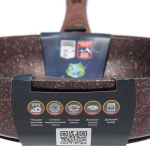 Сковорода алюминий, 28 см, антиприг, Kukmara, Granit Ultra, красн, сга282а, съем руч