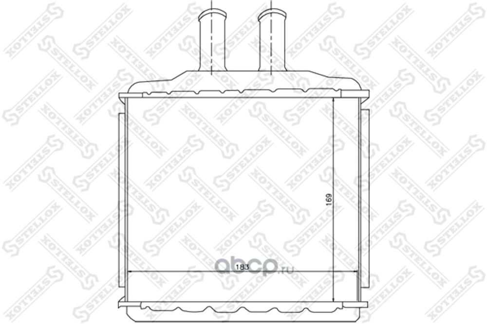 Радиатор печки алюм. Chevrolet Lacetti с 2004 г. 1.4/1.6/1.8 16 кл. MT/AT унив. (STELLOX)