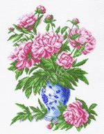 "Пионы"-1238 канва с рисунком