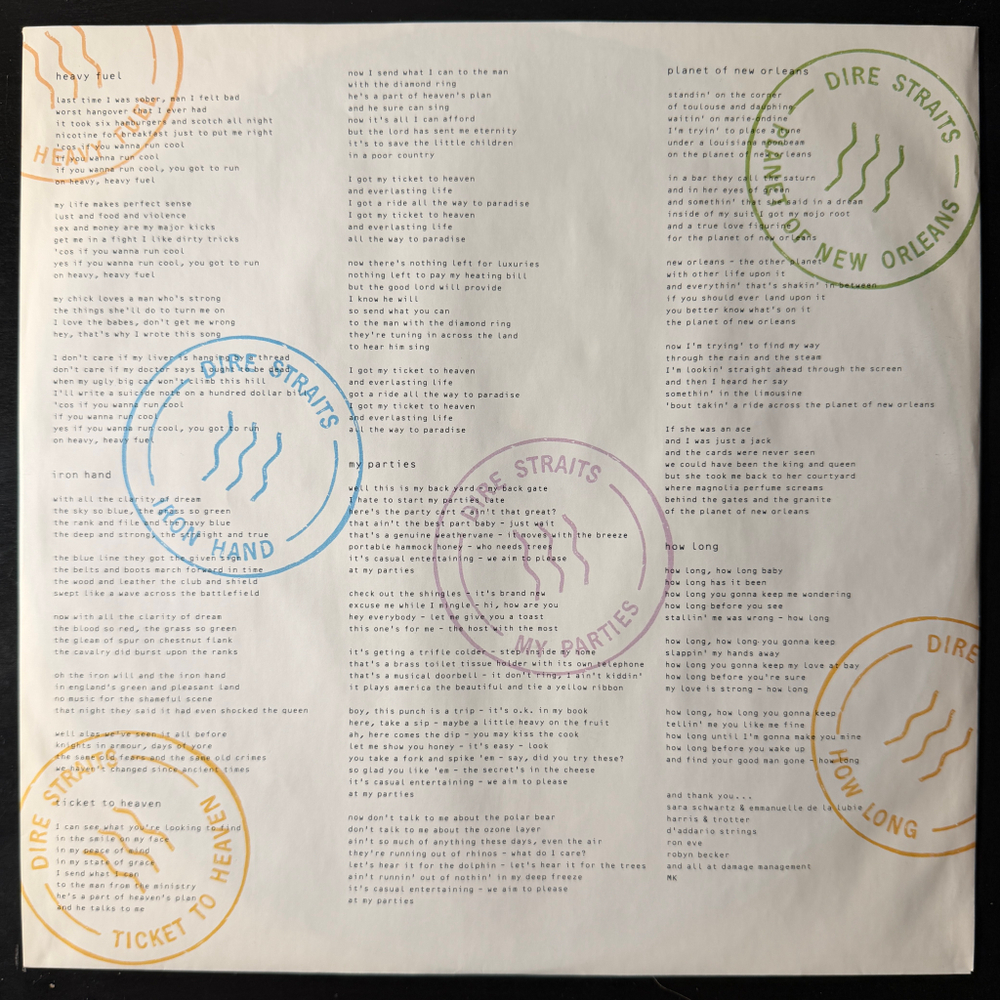 Dire Straits - On Every Street (Голландия 1991г.)