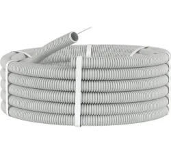 Труба гофрированная ПВХ лёгкая с зондом D25 мм "ТД СВ ГРУПП" - 50 метров