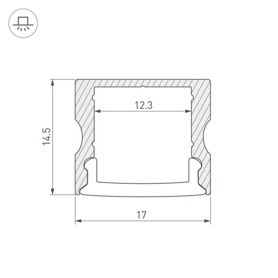 Профиль Arlight ARH-LINE-2315-2000 ANOD 036331