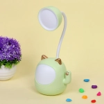 Настольная лампа «Sweet - Котёнок» 9*22.5 см LED, USB 3w 5v, Зеленый