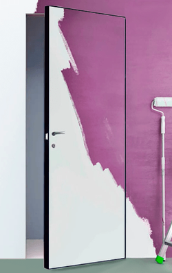 Дверь межкомнатная Профиль Дорс 0 Z INVISIBLE кромка Black Edition, цвет белый, экошпон, глухая