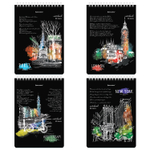 Блокнот А5 (146х206 мм) 80 л. гребень картон жесткая подложка клетка BRAUBERG "City" (12 штук в упаковке)