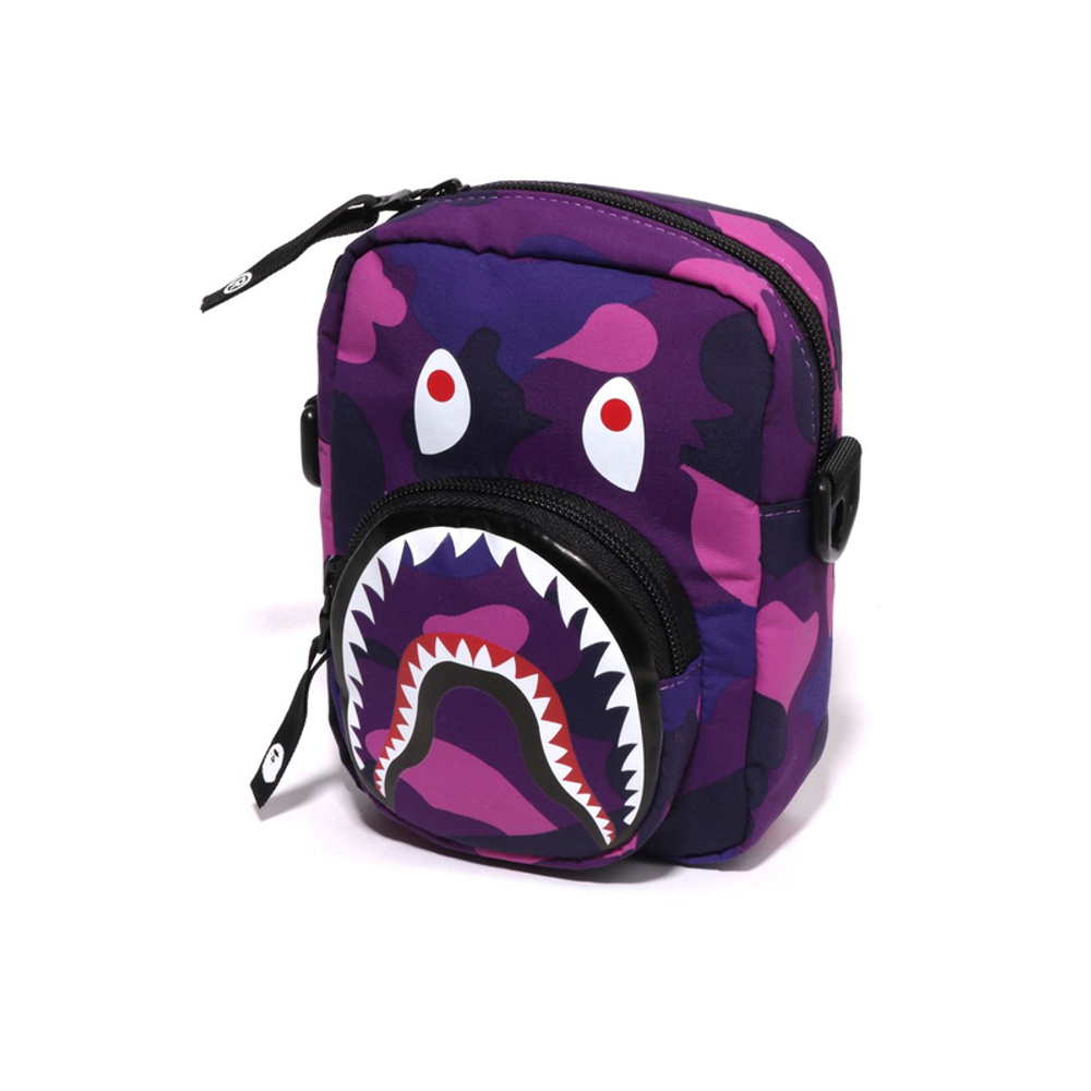 A Bathing Ape Bathing Ape Shark Head Camo Messenger Bag