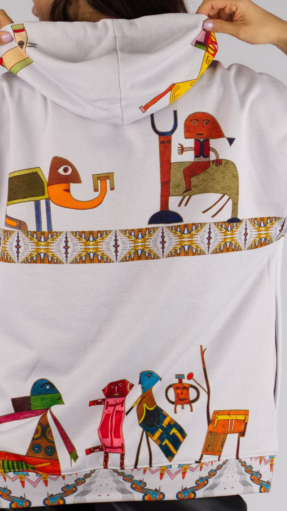 Зип худи «Прелюдия к цивилизации», принт по мотивам художника Виктора Браунера