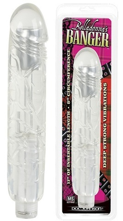 Большой прозрачный вибратор BELADONA