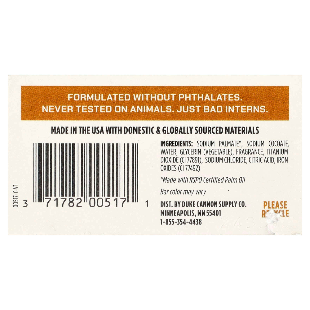 Duke Cannon Supply Co., Мыло Big Brick Of Bar, зубчатое мыло, 283 г (10 унций)