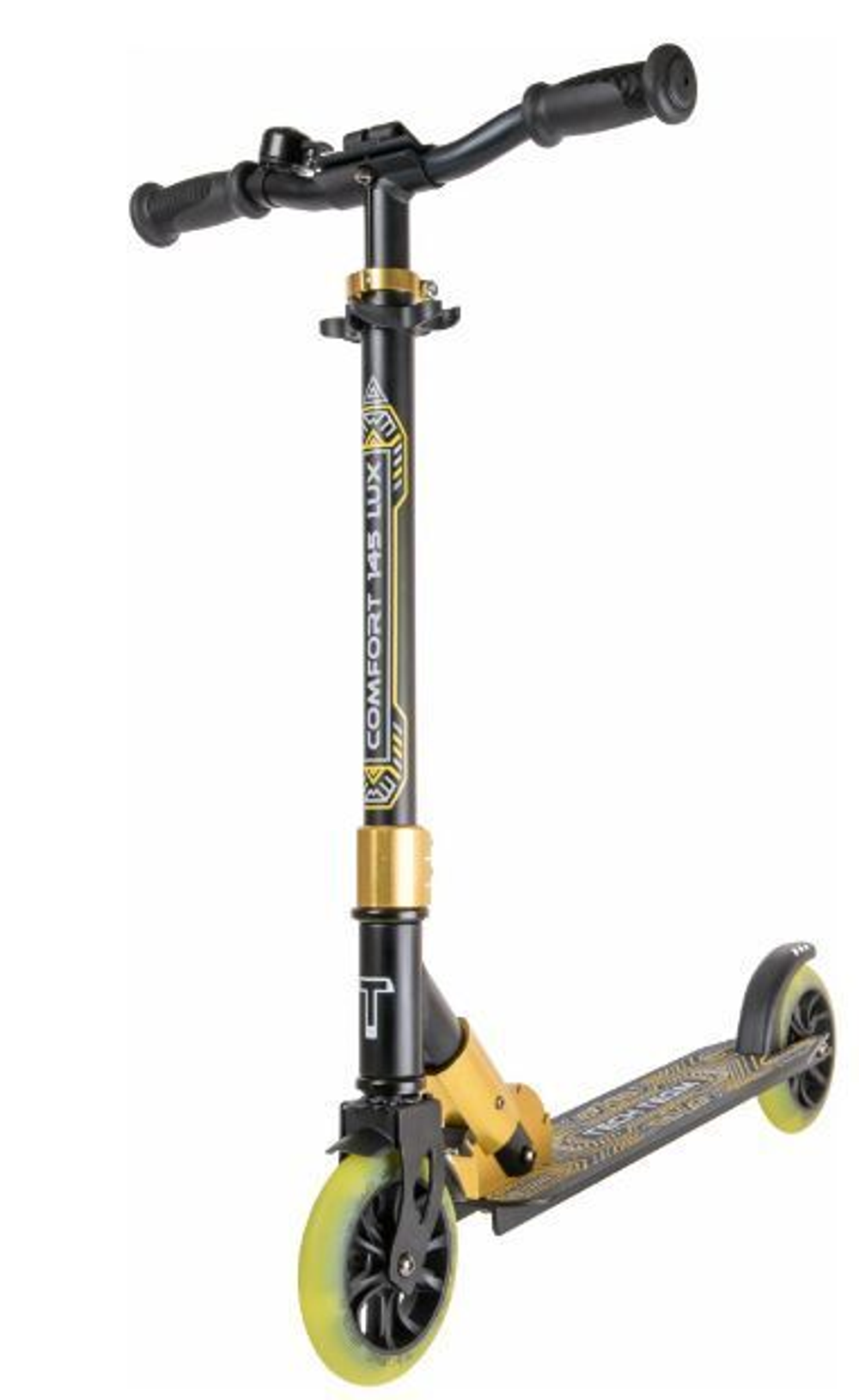 Самокат Tech Team Comfort 145R LUX Black/Yellow 1/4 черный/желтый