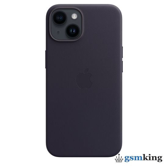 Apple Leather Case with MagSafe iPhone 14 Ink (Чёрный) MPP63ZM/A