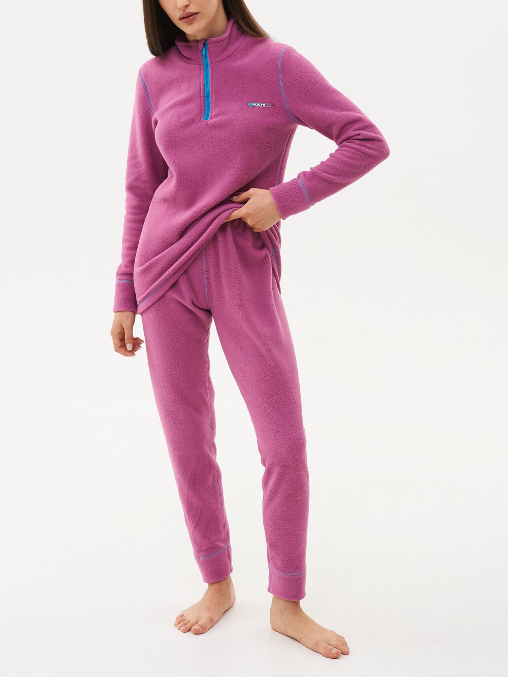 Термобелье женское Thermoline ZIP ткань Флис цвет Фиолетовый