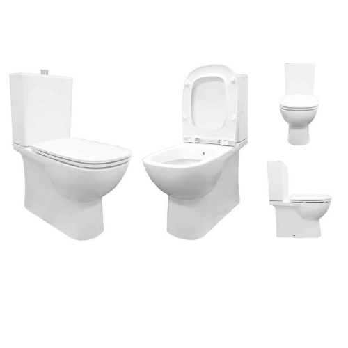 Унитаз-компакт "Quadro Slim"SL DM(а/всп,гор,ниж,2кн.AlcaPlast/Oliv, дюр/м/л,clip up) (Sanita Luxe)