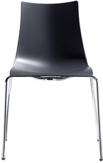 Стул пластиковый Scab Design Zebra Technopolymer 4 legs, хром, антрацит