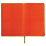 Ежедневник недатированный МАЛЫЙ ФОРМАТ 100х150 мм А6 BRAUBERG "Rainbow" под кожу, 136 л., зеленый, 111689