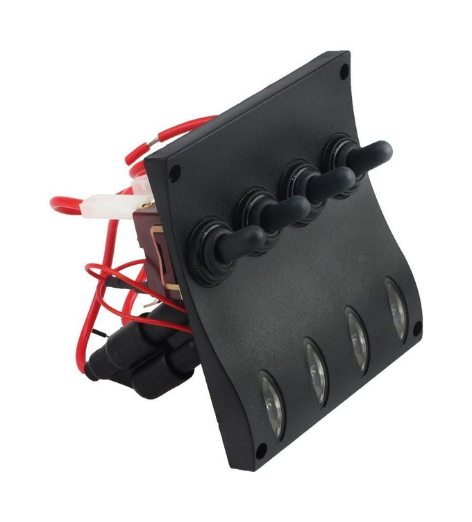 Панель бортового питания 4 переключателя, индикация