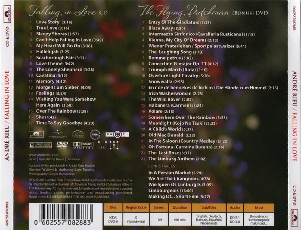 Andre Rieu  And His Johann Strauss Orchestra / Falling In Love (CD+DVD)