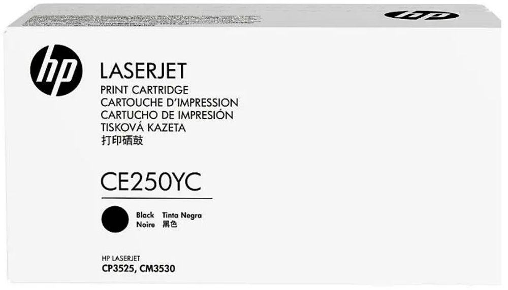 Контрактный картридж HP CE250YC (504Y) лазерный черный экстраповышенной емкости (12000 стр)