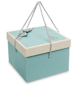 WF-83/3-A Коробка «Квадрат» цв.голуб./беж.
