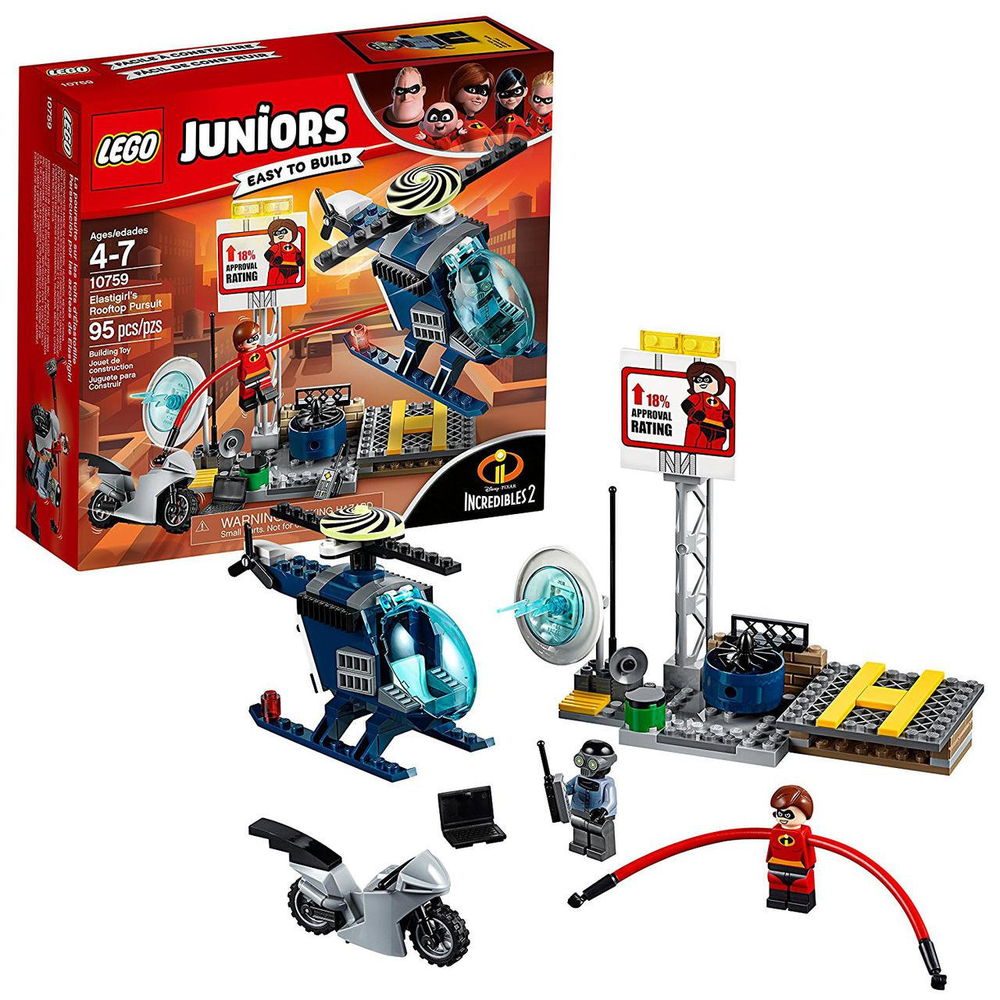 LEGO Juniors: Эластика: Погоня на крыше 10759 — Elastigirl's Rooftop Pursuit — Лего Джуниорс Подростки