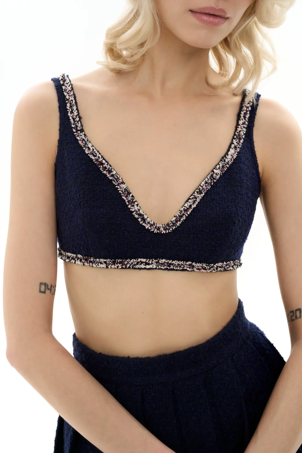 Топ-бра синий