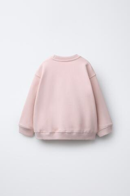 ZARA ТОЛСТОВКА С ВАФЕЛЬНЫМ УЗОРОМ, ЦВЕТ РОЗОВОГО ДЕРЕВА
