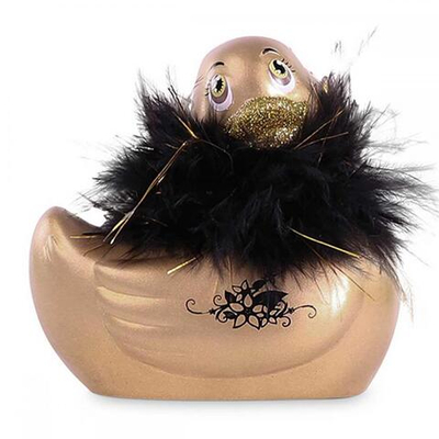 Золотистый вибратор-уточка I Rub My Duckie 2.0 Paris (Цвет: золотистый)