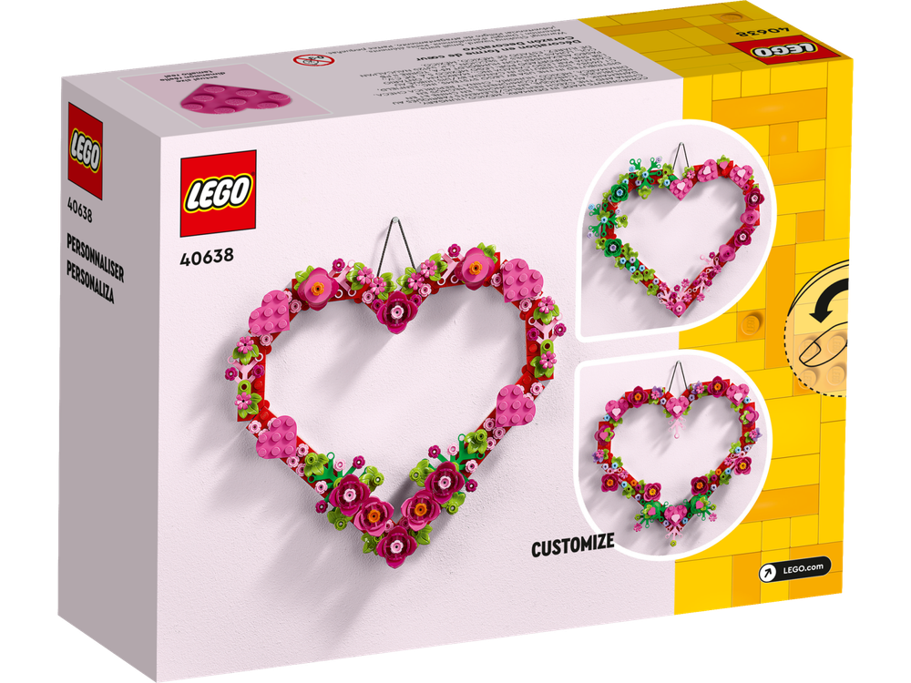 Конструктор Лего Креатор 40638 Сердце Орнамент | LEGO Creator Heart Ornament | декоративное украшение 254 детали 9+