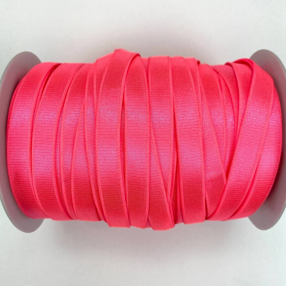 Бретелечная резинка розово-коралловая 10 мм